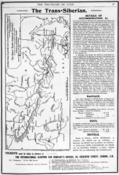 Mapa del Ferrocarril Transiberiano, producido por J. Bartholomew y Co., c.1920